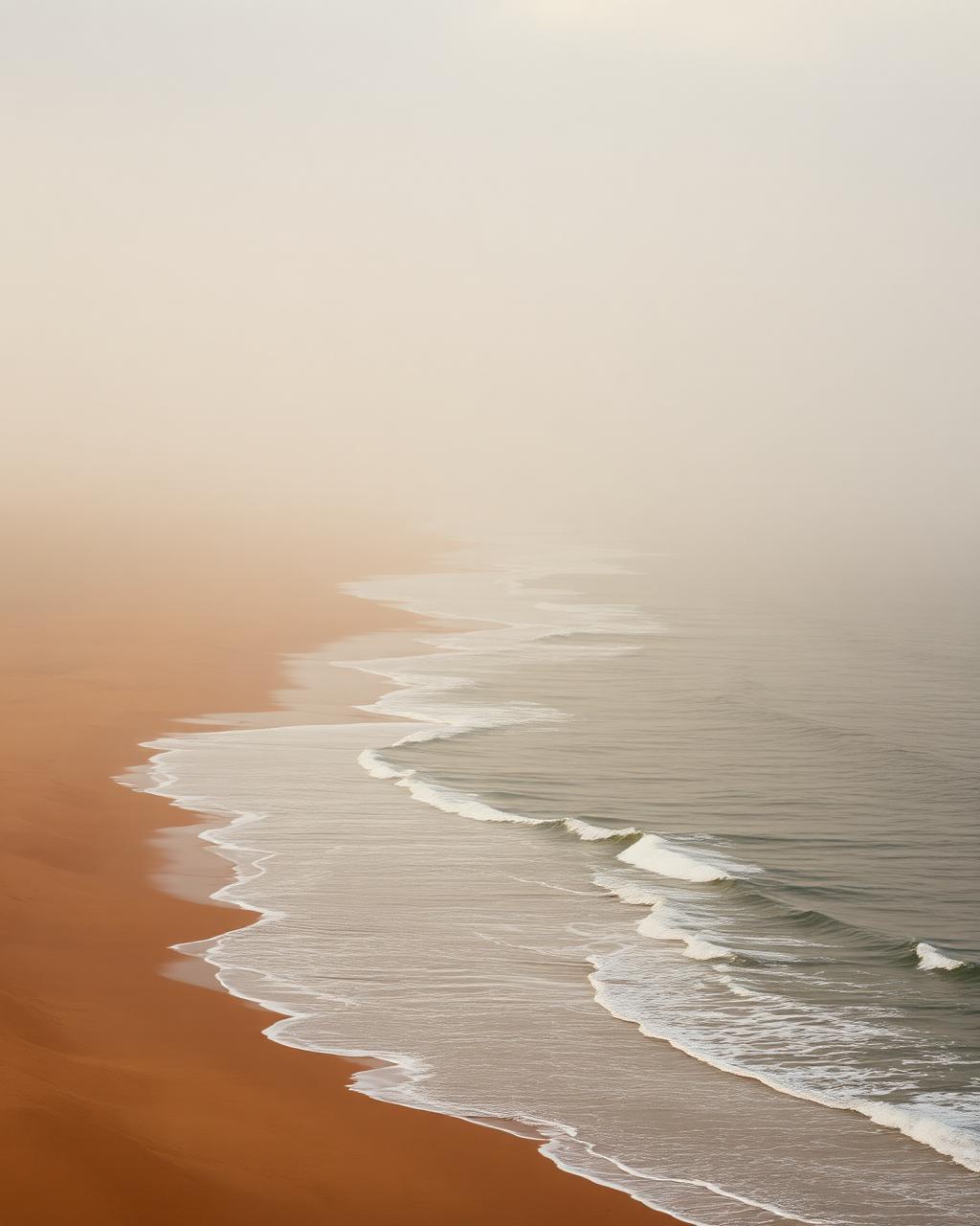 El Océano Atlántico encontrándose con la costa